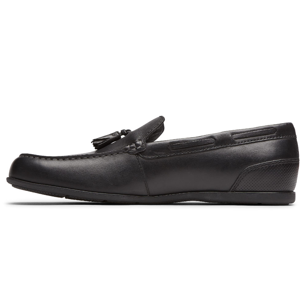 Rockport Mens Loafers Black - Malcom Tassel - UK 317-LDFIOY